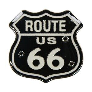 USA Route 66 Sign Enamel Pin - Bullets CA Funny Travel Classic Souvenir Gift NWT